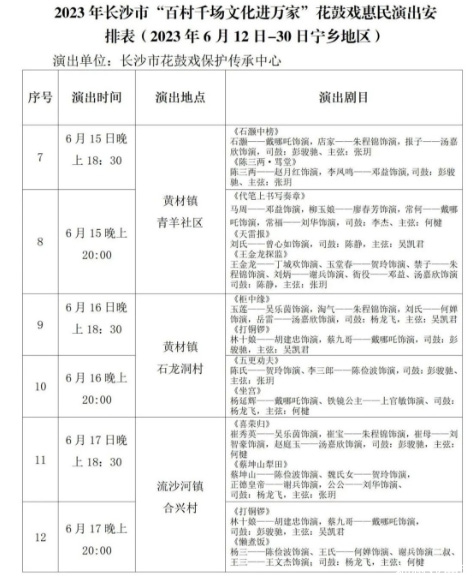 2023年长沙市“百村千场文化进万家”花鼓戏惠民演出安排（2023年6月15日—17日）_07